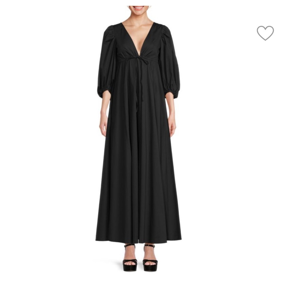 52. STAUD Amaretti Puff Sleeve Maxi Dress NWOT